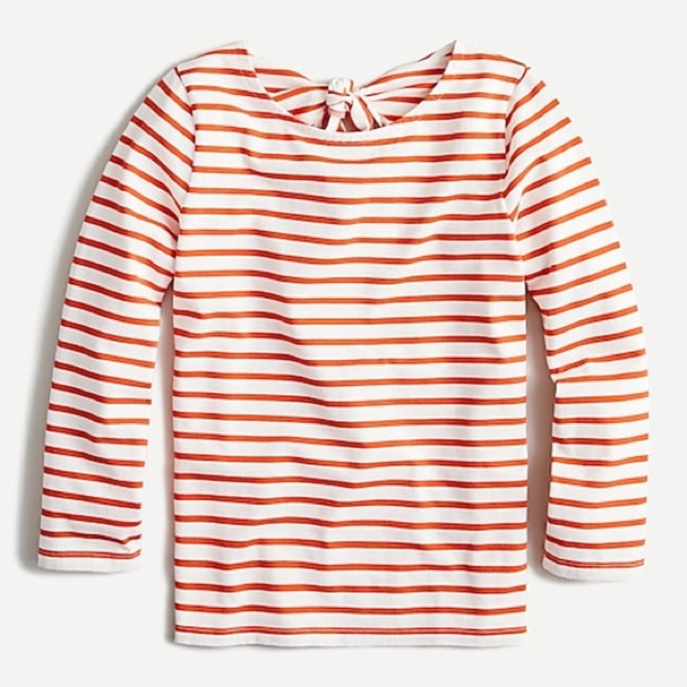 J. Crew NWT Tie Back Striped Mariner Cloth Top